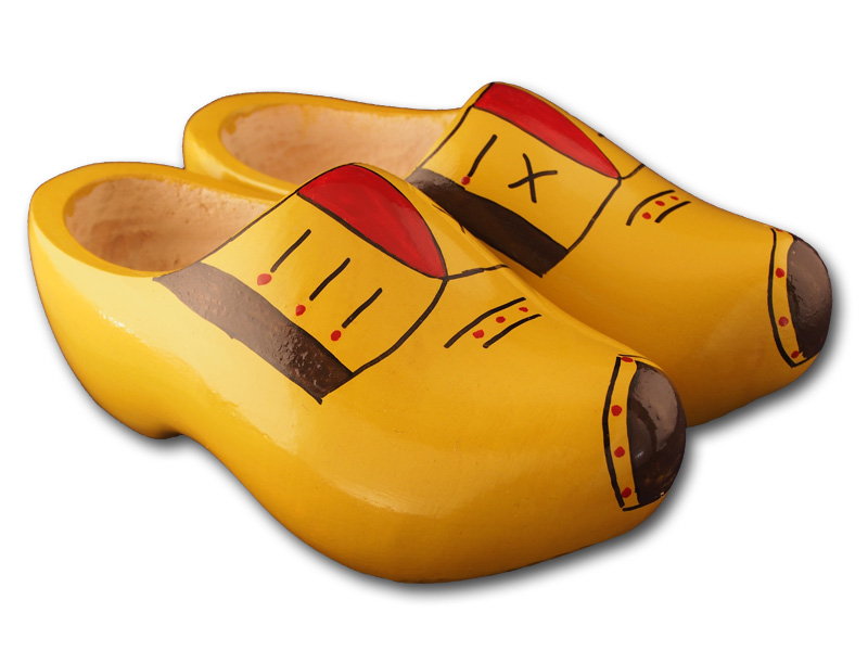 Aarle Yellow Clogs - Dutch Clogs wooden 