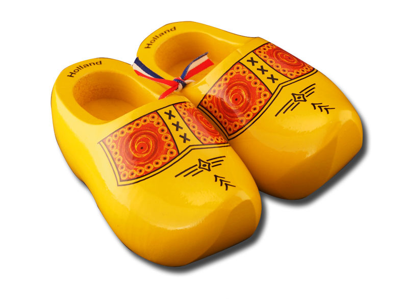 Yellow Wooden Shoes - Dutch Clogs